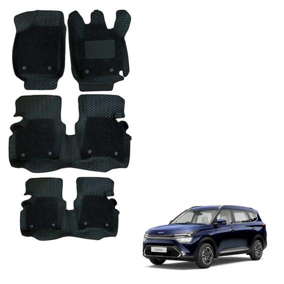 Kia Carens Illustrious 7D Mat Carpet - Black Colour