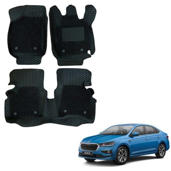 Luxurious Mat Carpet for Skoda Slavia - Black Colour