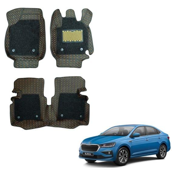 Skoda Slavia Illustrious Floor Mats - Black/Tan Colour