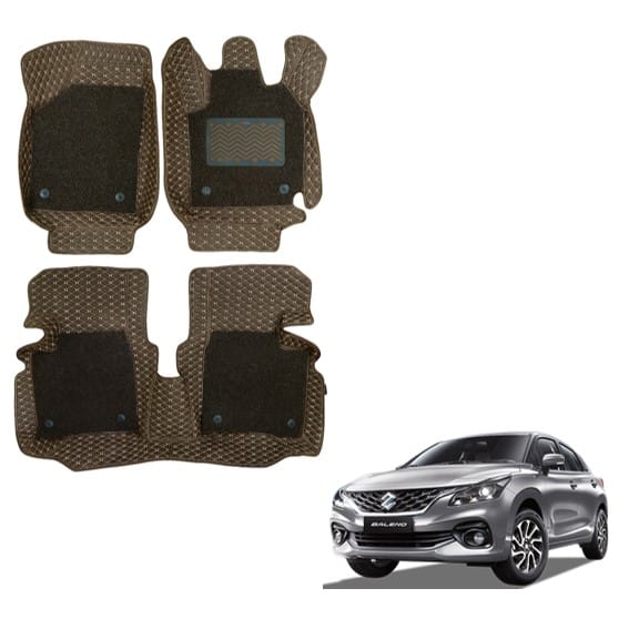 Maruti Suzuki New Baleno Premium Foot Mats - Brown Colour