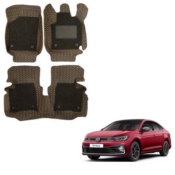 Illustrious Mat Carpet for Volkswagen Virtus - Brown Colour