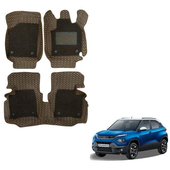 Tata Punch Spacious 7D Mat Carpet - Brown Colour