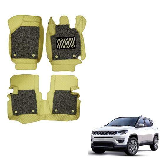 Jeep Compass Luxurious 7D Mat Carpet - Beige Colour