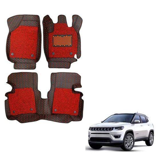 Jeep Compass Premium Floor Mats - Red Colour