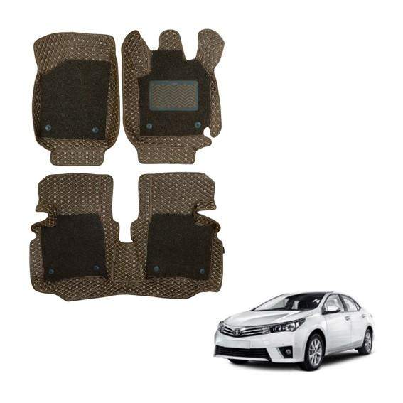 Toyota Corolla Altis Spacious 7D Mat Carpet - Brown Colour