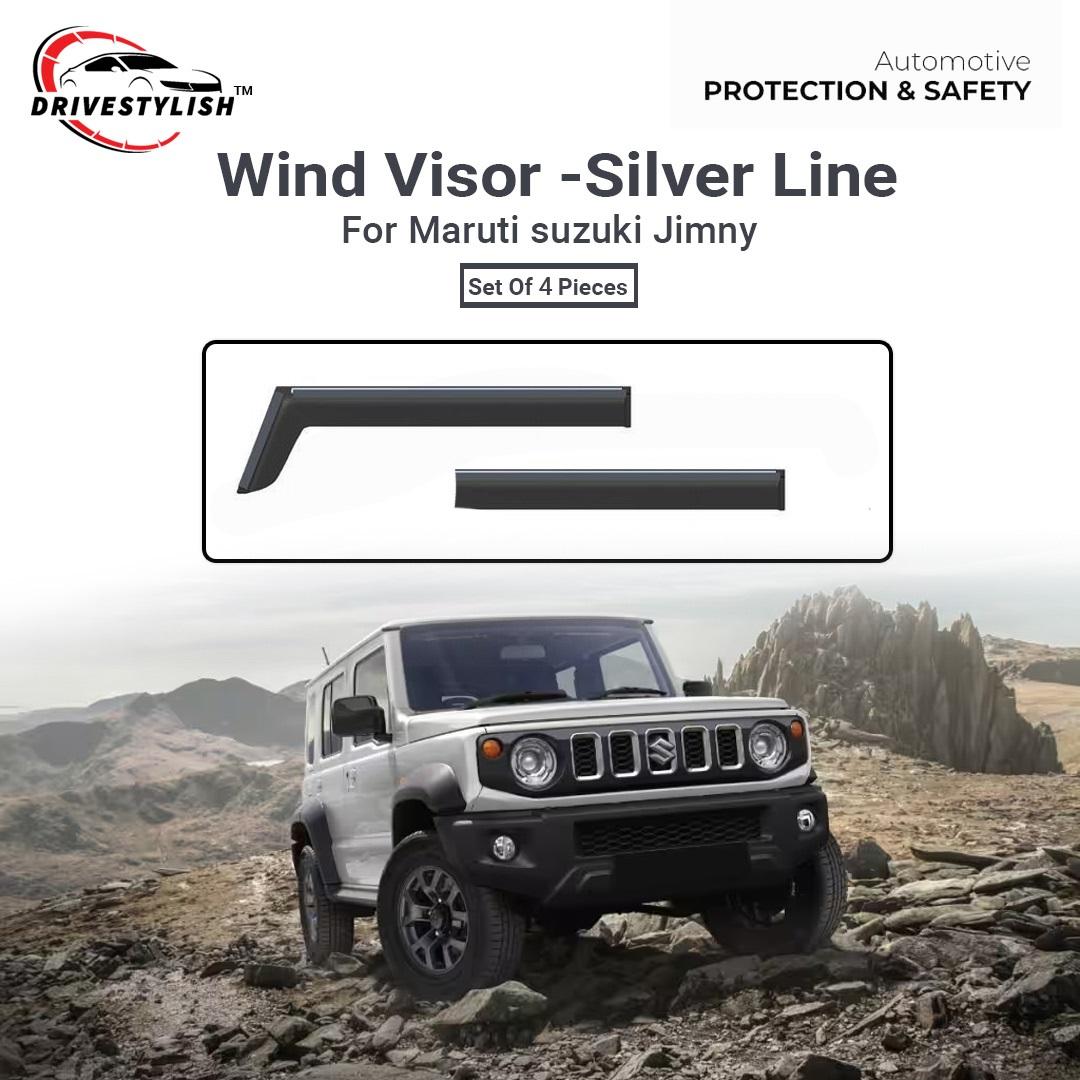 Buy Maruti Suzuki Jimny Wind Visor with Silver Line