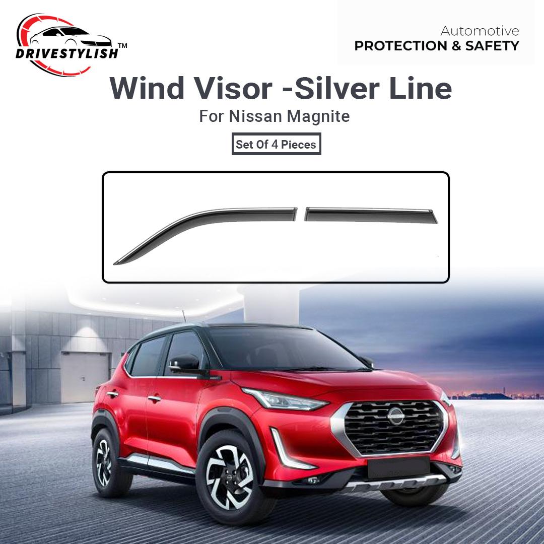 Nissan Magnite Wind Visor – Silver Line