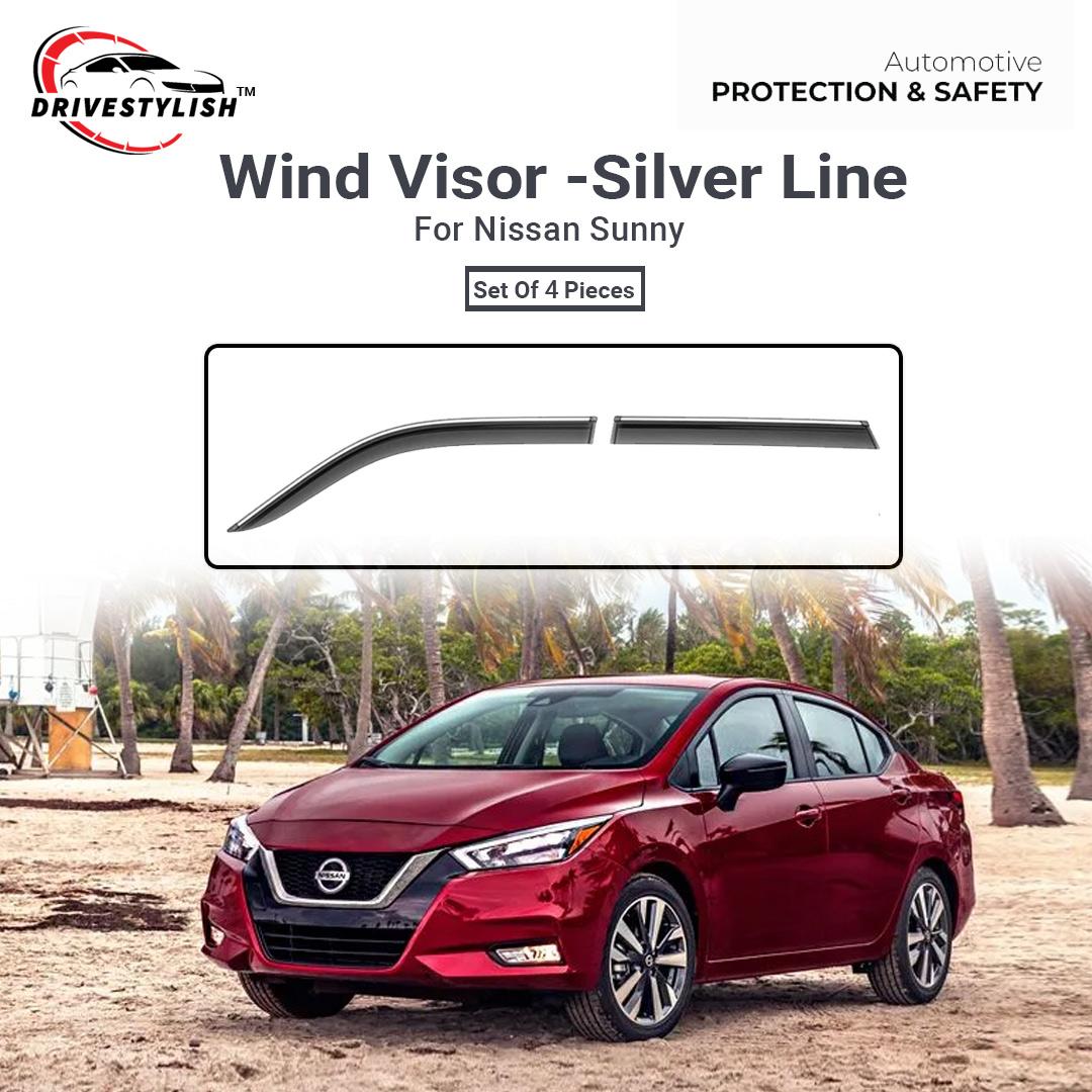 Nissan Sunny Wind Visor – Silver Line