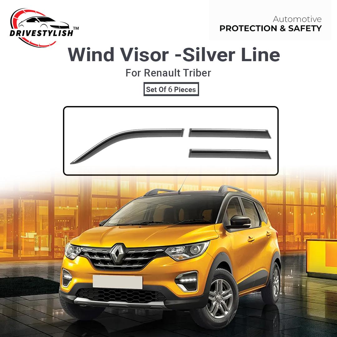 Renault Triber Wind Visor - Silver Line