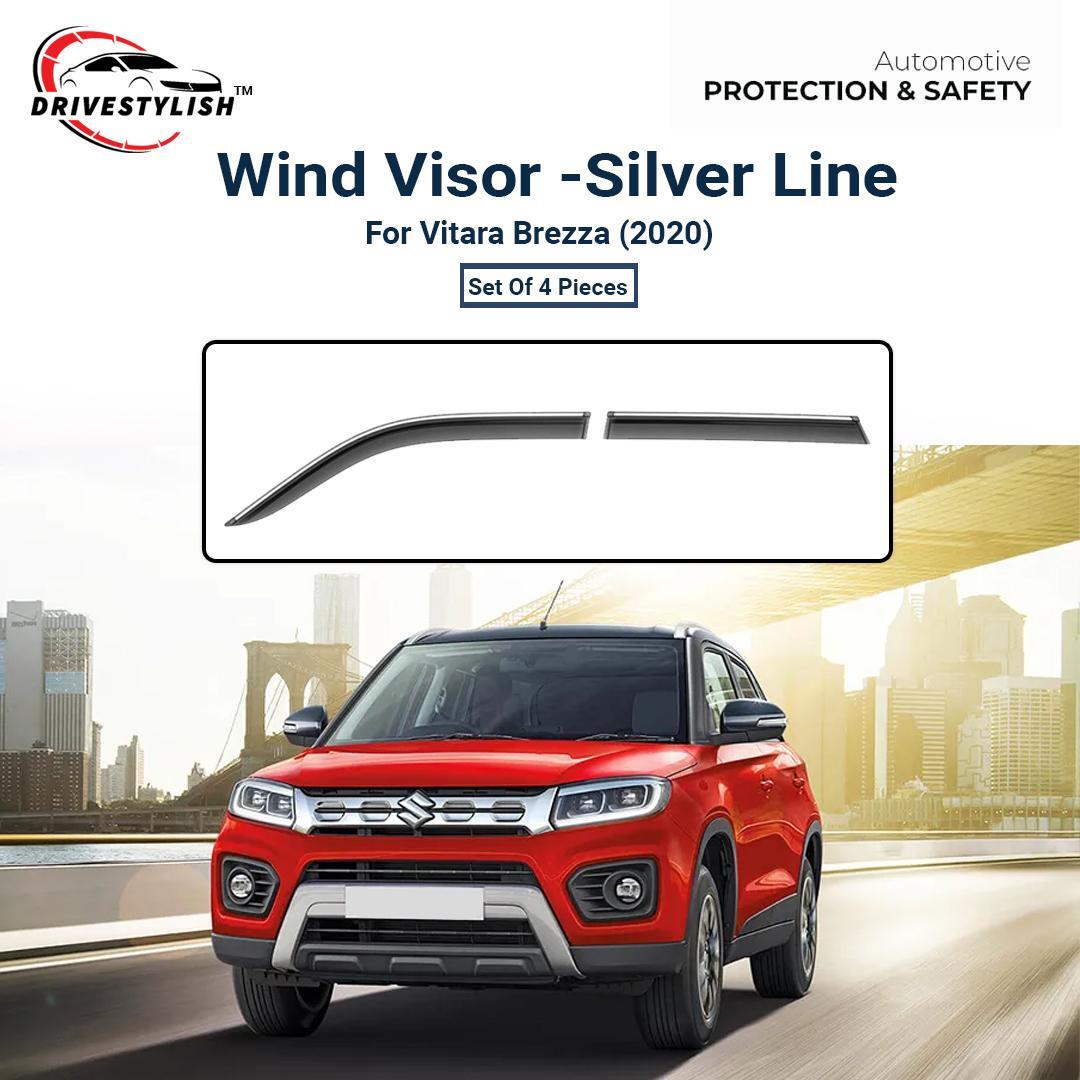 Maruti Suzuki Vitara Brezza(2020) Wind Visor – Silver Line