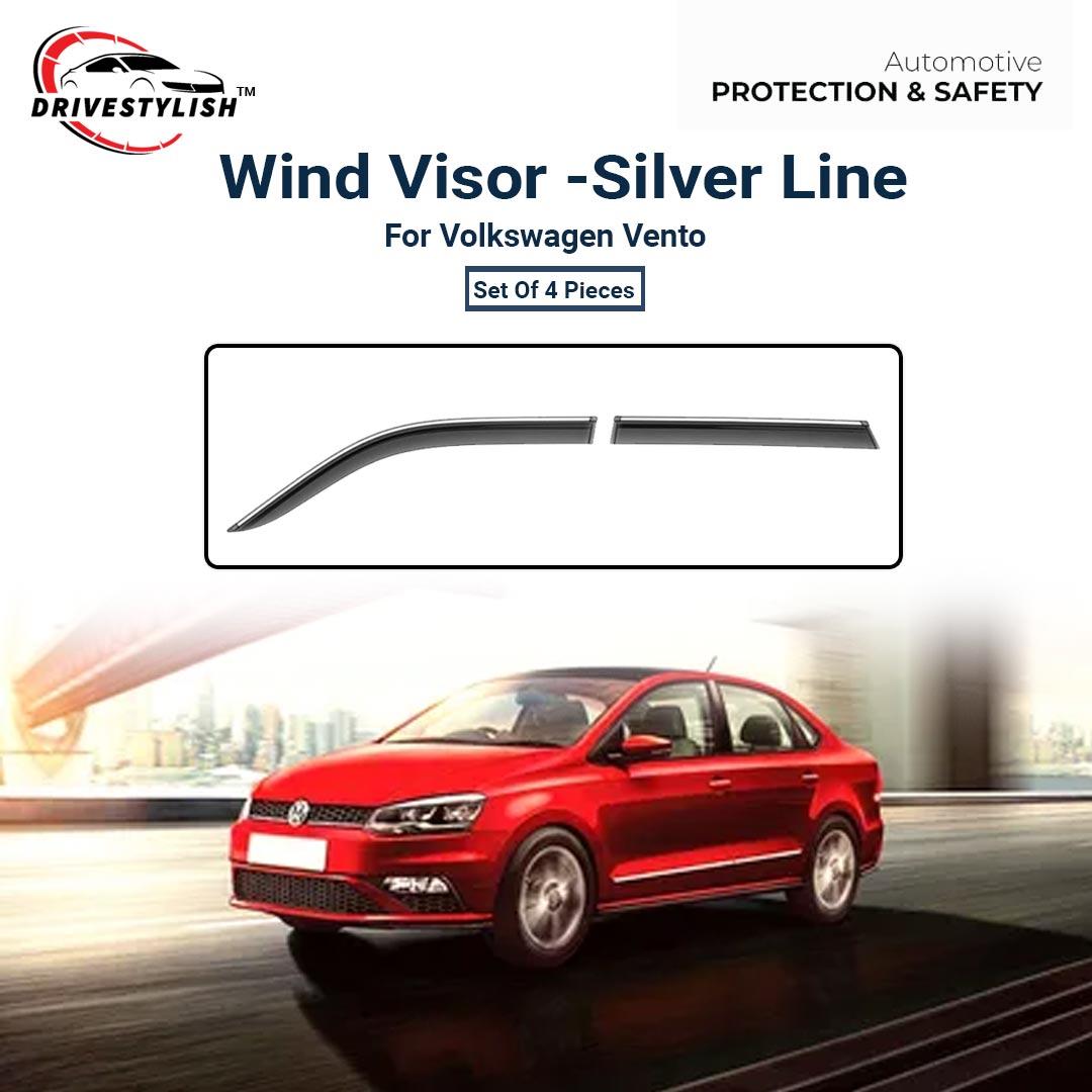 Volkswagen Vento Wind Visor - Silver Line