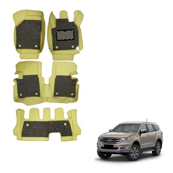 Ford Endeavour Illustrious 7D Foot Mats - Beige Colour