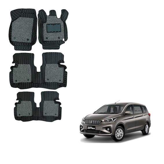 Maruti Suzuki Ertiga (2018) Spacious Floor Mats - Black/Grey Colour