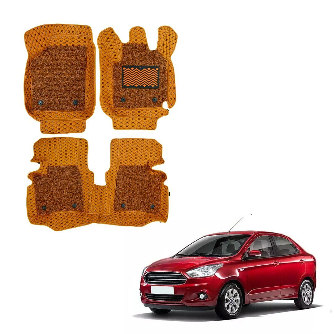 Ford Figo Aspire Luxury 7D Foot Mats - Tan Colour