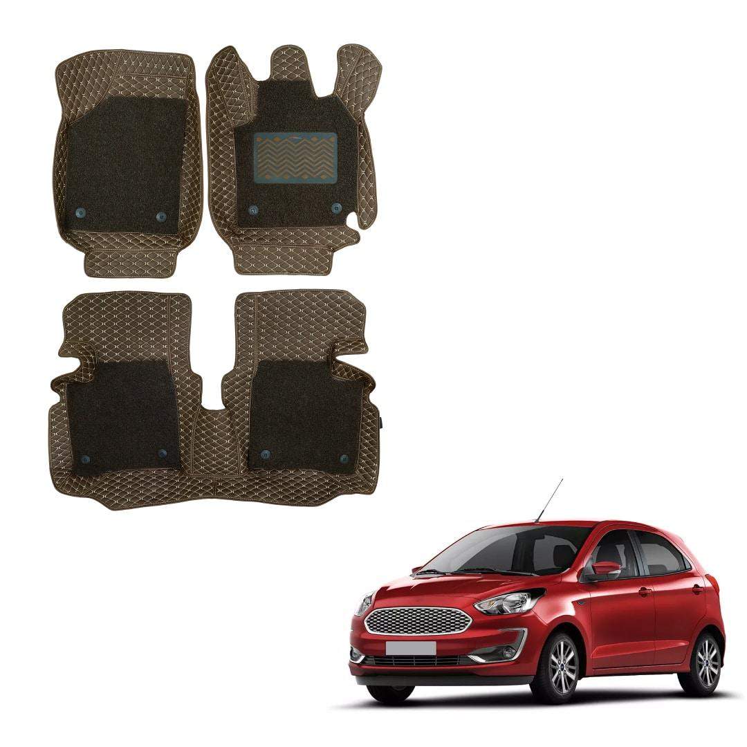 Ford Figo Premium 7D Mat Carpet - Brown Colour