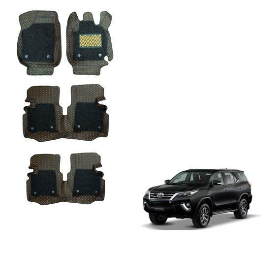 Toyota Fortuner (2016) Deluxe Floor Mats - Black/Tan Colour