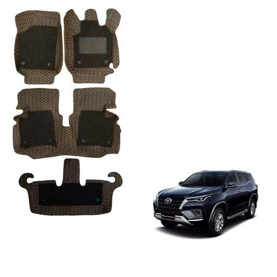 Toyota Fortuner (2021) Luxurious 7D Mats - Brown Colour