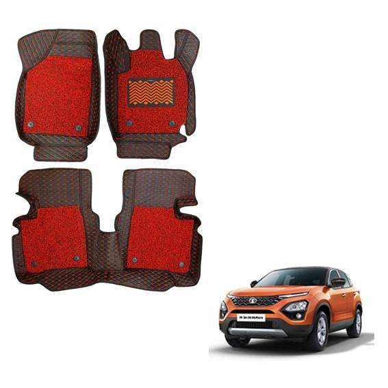 Tata Harrier Premium Foot Mats - Black/Red Colour