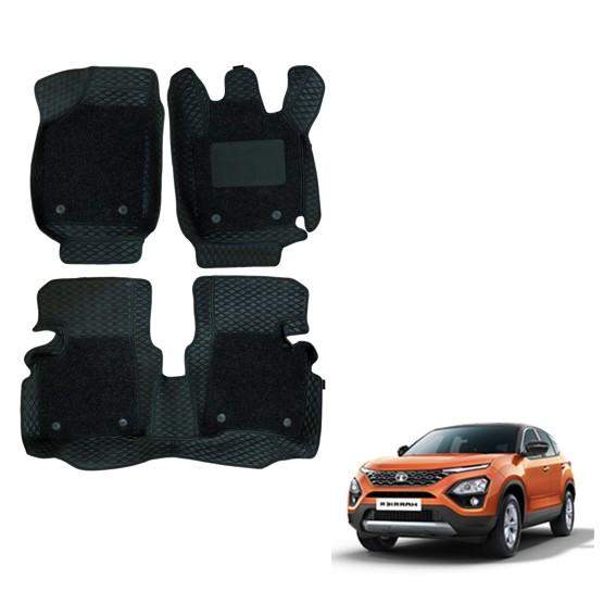 Tata Harrier Illustrious 7D Foot Mats - Black Colour