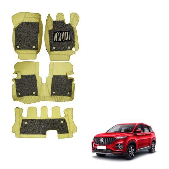 MG Hector Plus Luxurious 7D Mat Carpet - Beige Colour