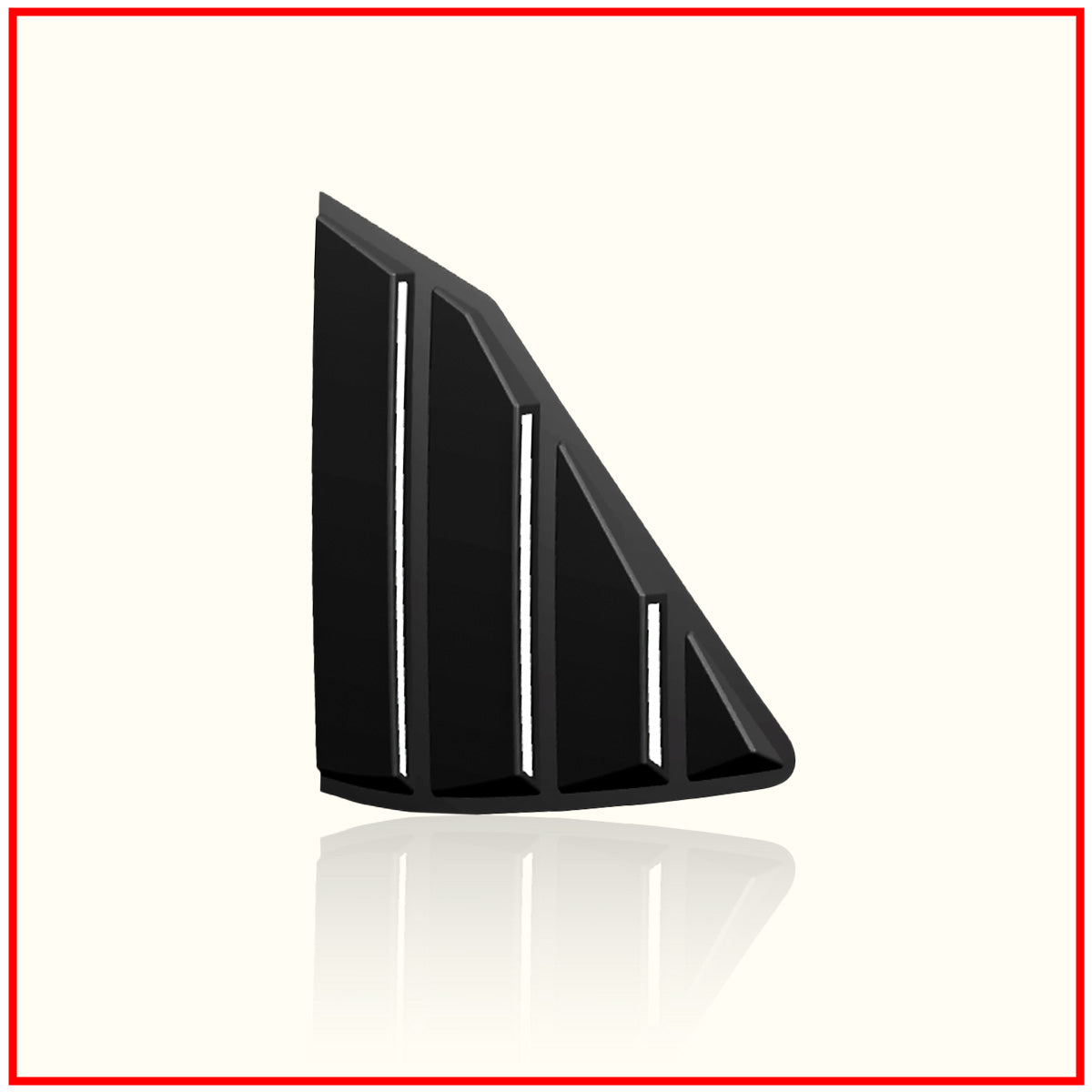 i-20 2020 Rear Window Side Louvers || Glossy Black Finish