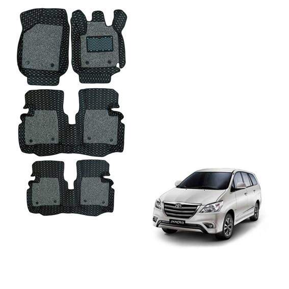 Toyota Innova Luxury 7D Foot Mattress - Black/Grey Colour