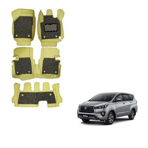 Toyota Innova Crysta (2021) Luxurious Foot Mats - Beige Colour