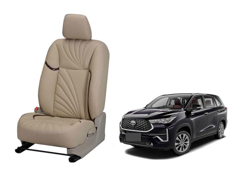 Toyota Innova Hycross Nappa Leather Seat Cover - Dove Design