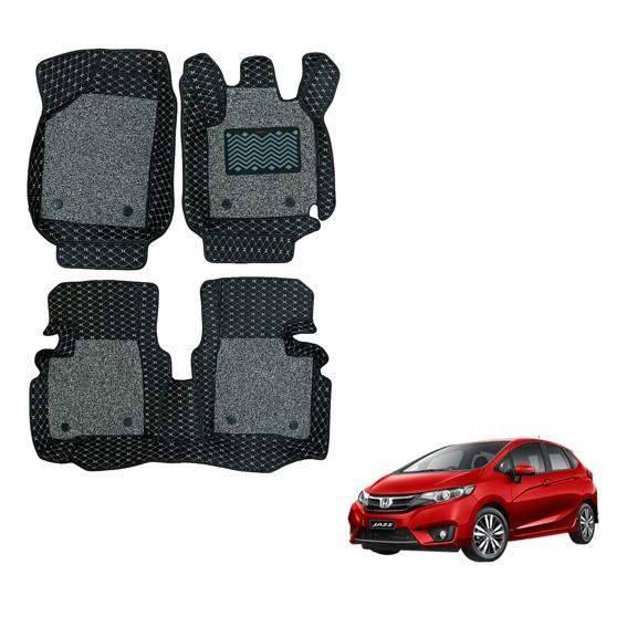 Honda New Jazz Deluxe 7D Mat Carpet - Black/Grey Colour