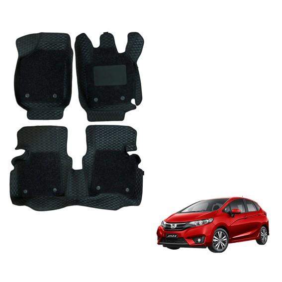Honda New Jazz Superior 7D Foot Mats - Black Colour
