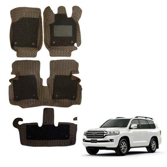 Toyota Land Cruiser Premium 7D Mat Carpet - Brown Colour