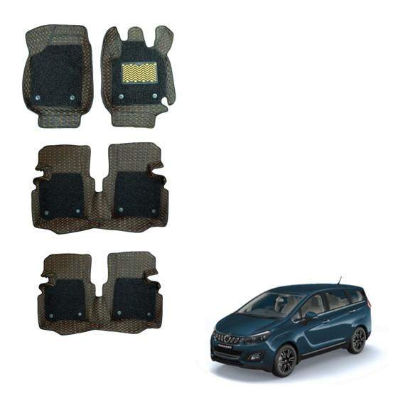 Mahindra Marazzo Superior Foot Mats - Silver/Tan Colour