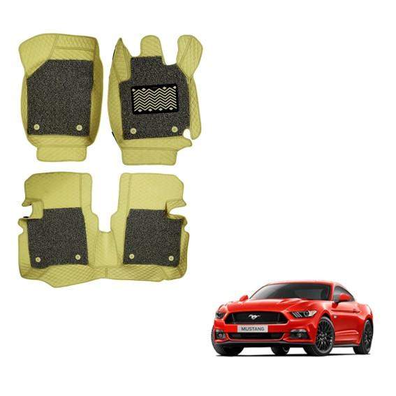 Ford Mustang Deluxe 7D Boot Mat - Beige Colour
