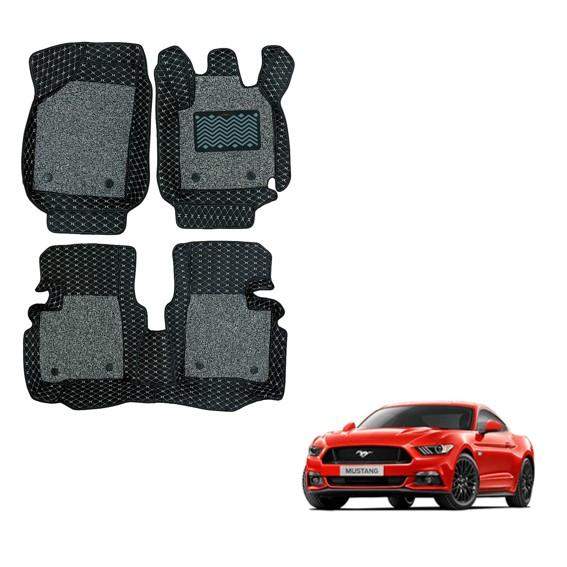Ford Mustang Spacious Floor Mats - Black/Grey Colour