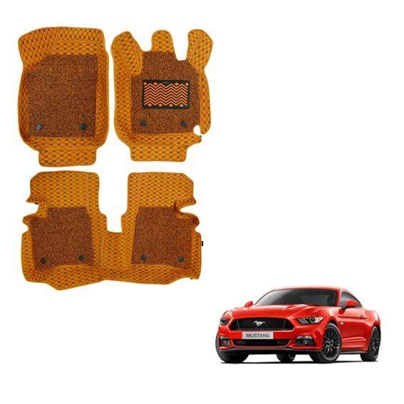 Ford Mustang Premium 7D Foot Mats - Tan Colour