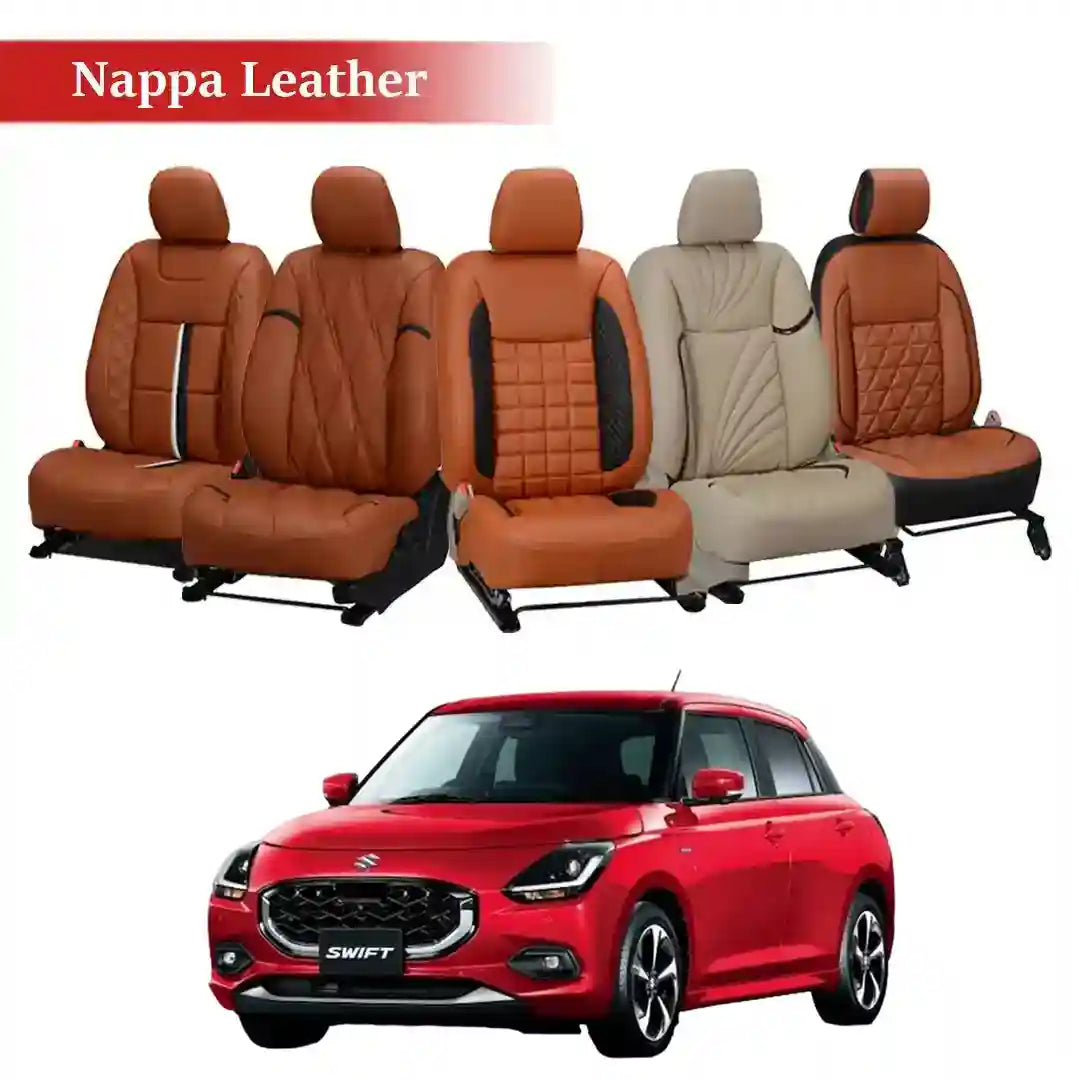 Nappa Leather Car Seat Covers For Swift 2024