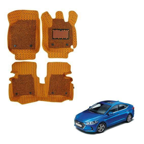 Hyundai New Elantra (2017) Luxurious 7D Boot Mat - Tan Colour