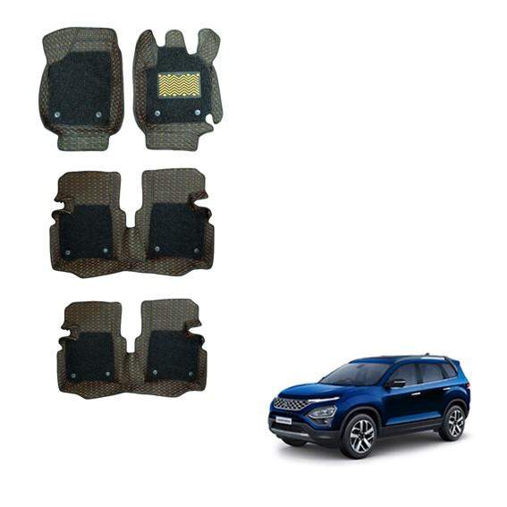 Tata New Safari Superior Foot Mats - Silver/Tan Colour
