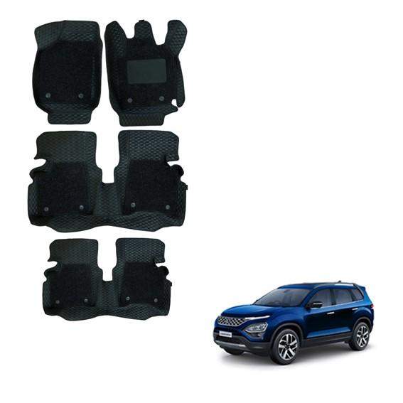 Tata New Safari Illustrious 7D Mats - Black Colour