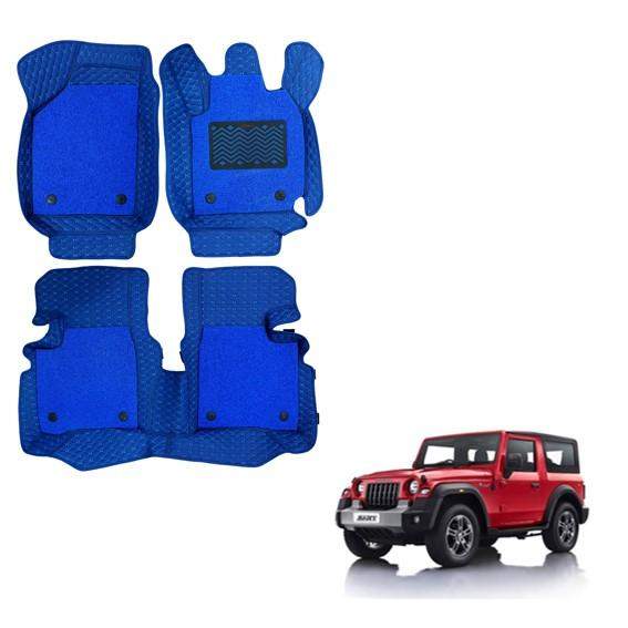 Mahindra New Thar Deluxe Foot Mats - Blue Colour