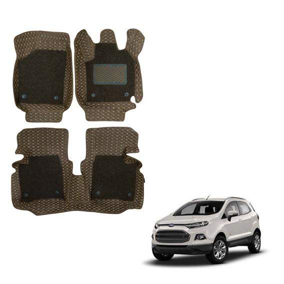 Ford EcoSport Superior 7D Mats - Brown Colour