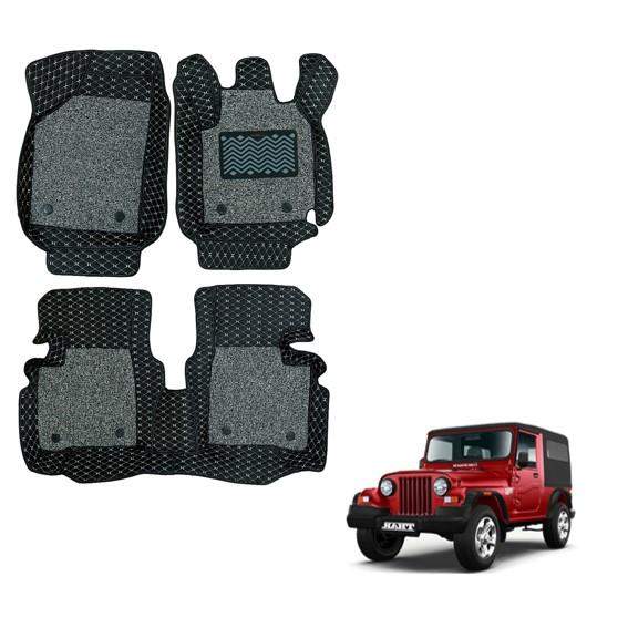Mahindra Thar Luxurious 7D Foot Mattress - Black/Grey Colour
