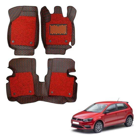 Volkswagen Polo Superior 7D Foot Mats - Red Colour