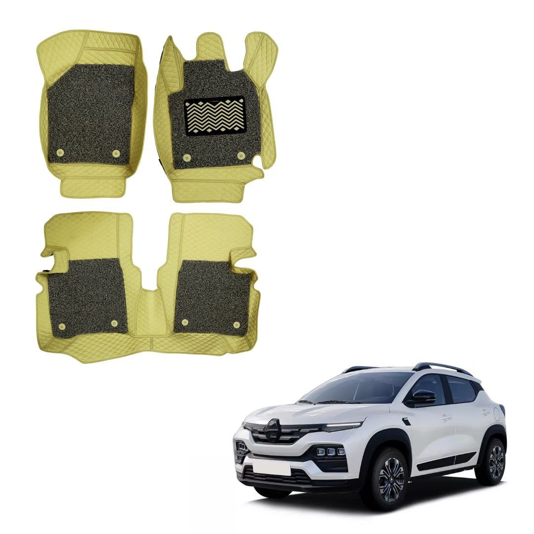 Renault Kiger Illustrious 7D Floor Mats - Beige Colour