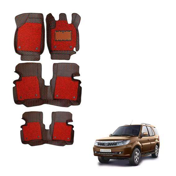 Tata Safari Storme Illustrious 7D Boot Mat - Black/Red Colour