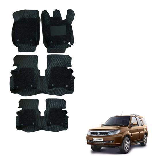 Tata Safari Storme Deluxe 7D Mat Carpet - Black Colour