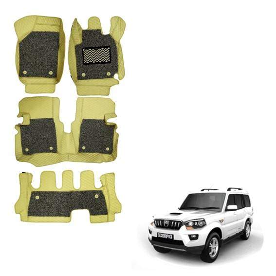 Mahindra Scorpio (2014) Stylish 7D Foot Mattress - Beige Colour