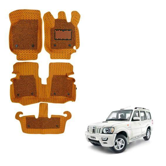 Mahindra Scorpio m-HAWK Luxury 7D Mat Carpet - Tan Colour