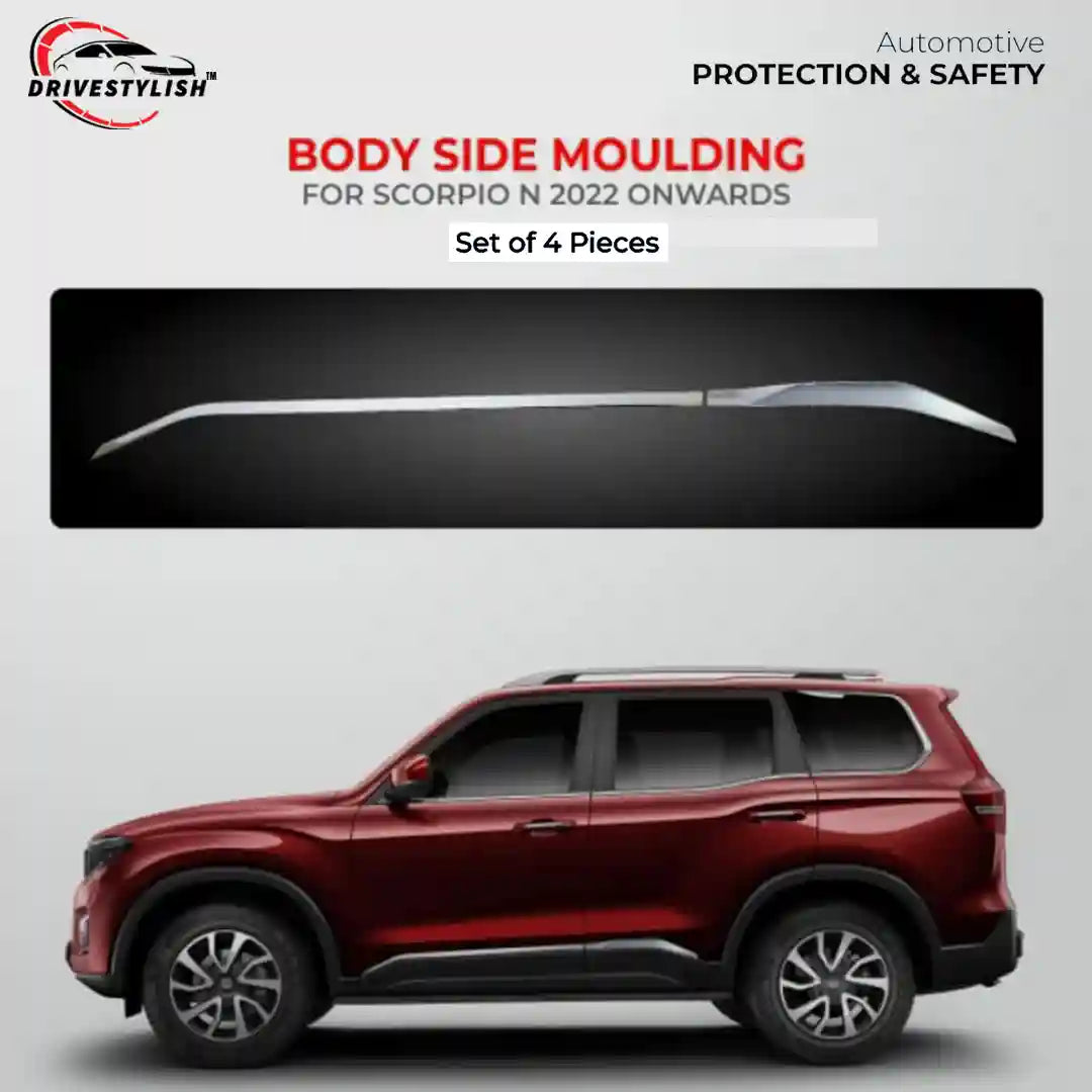 Side Beading Chrome For Scorpio N Set Of 4