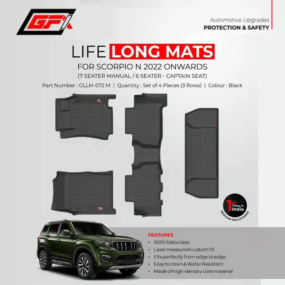 GFX Lifelong Floor Mats For Innova Scorpio Classic N 2022